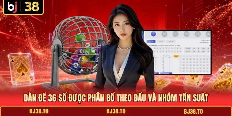 Dàn đề 36 số được phân bổ theo đầu và nhóm tần suất